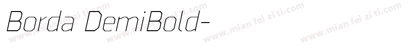 Borda DemiBold字体转换